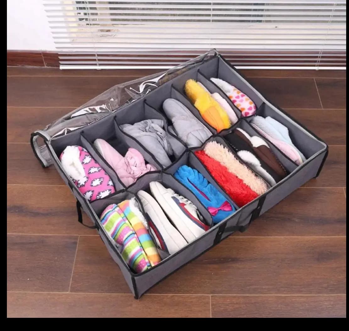 12 Pocket Shoes Storage Bag (Dust Proof)