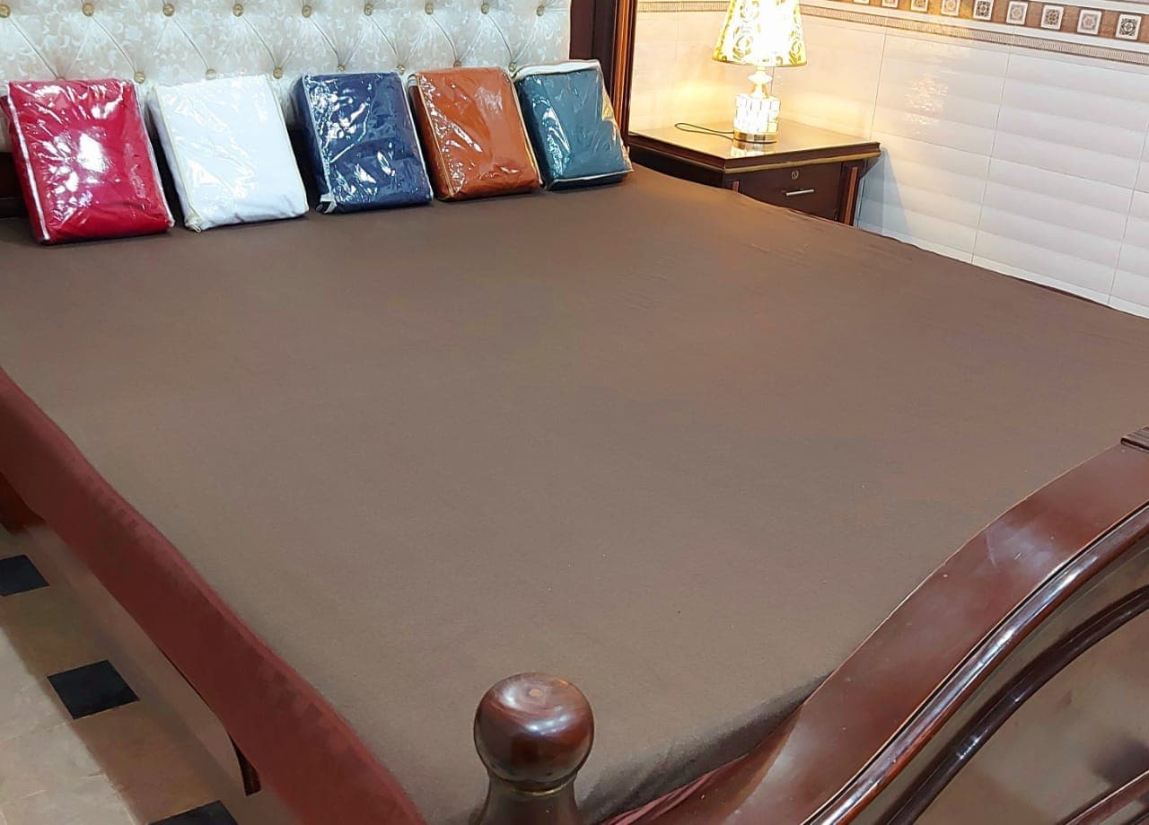 Plain Terry Mattress Cover - Waterproof