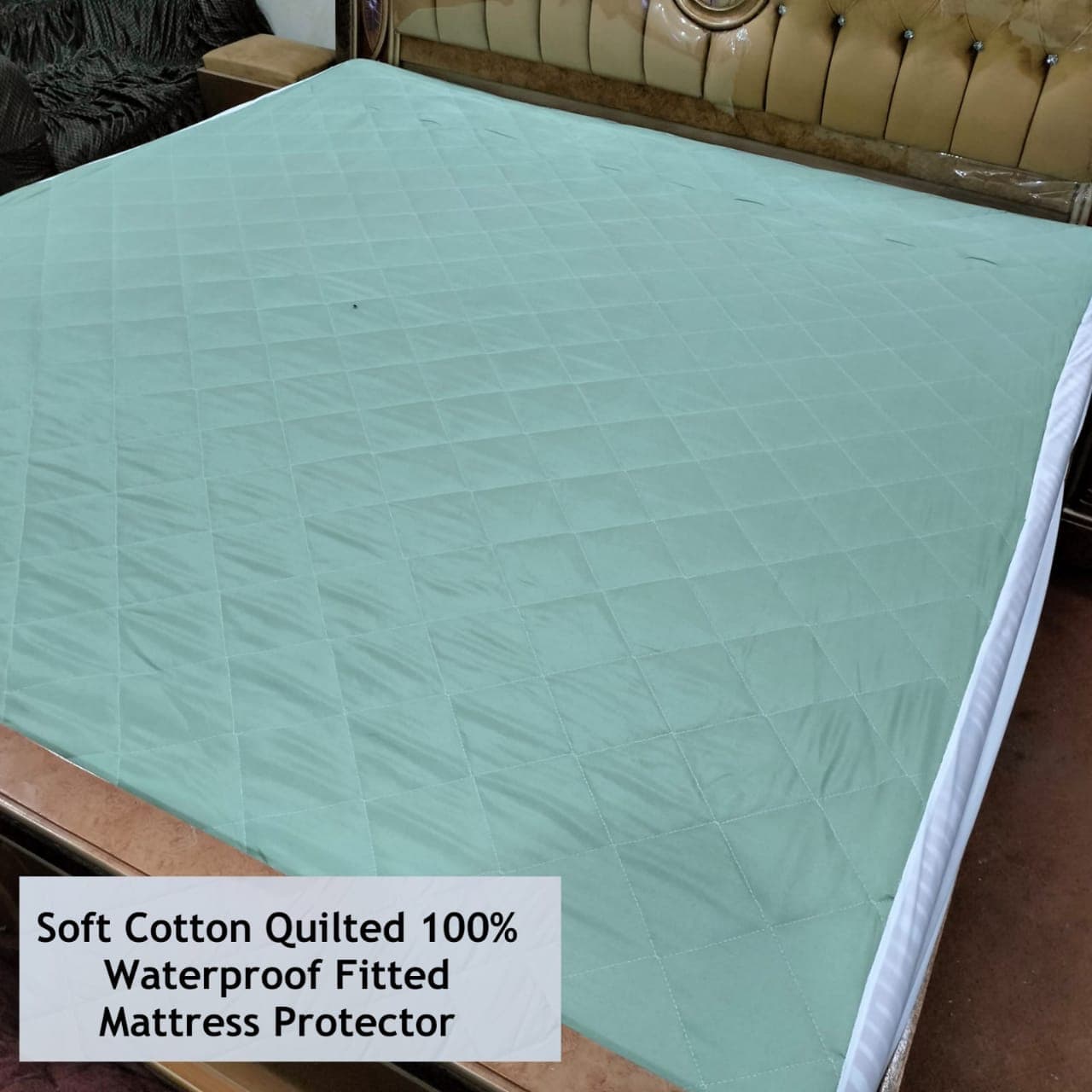 Soft Cotton Quilted Mattress Cover - Waterproof
