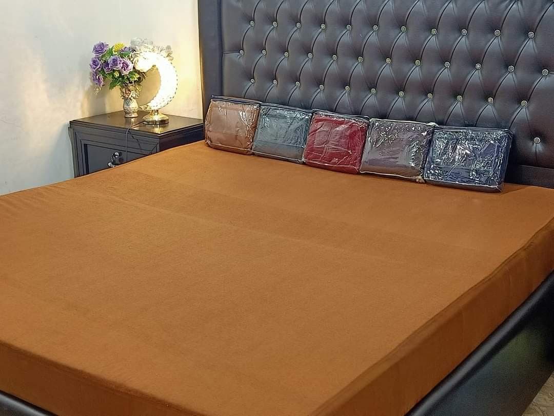 Plain Terry Mattress Cover - Waterproof