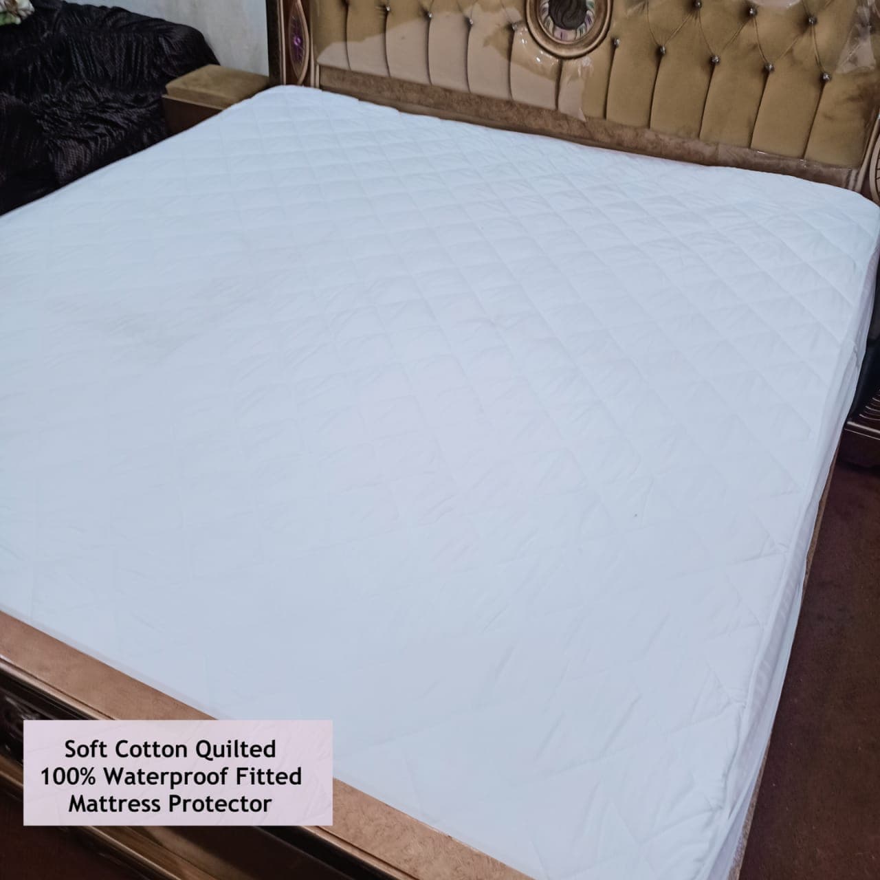 Soft Cotton Quilted Mattress Cover - Waterproof