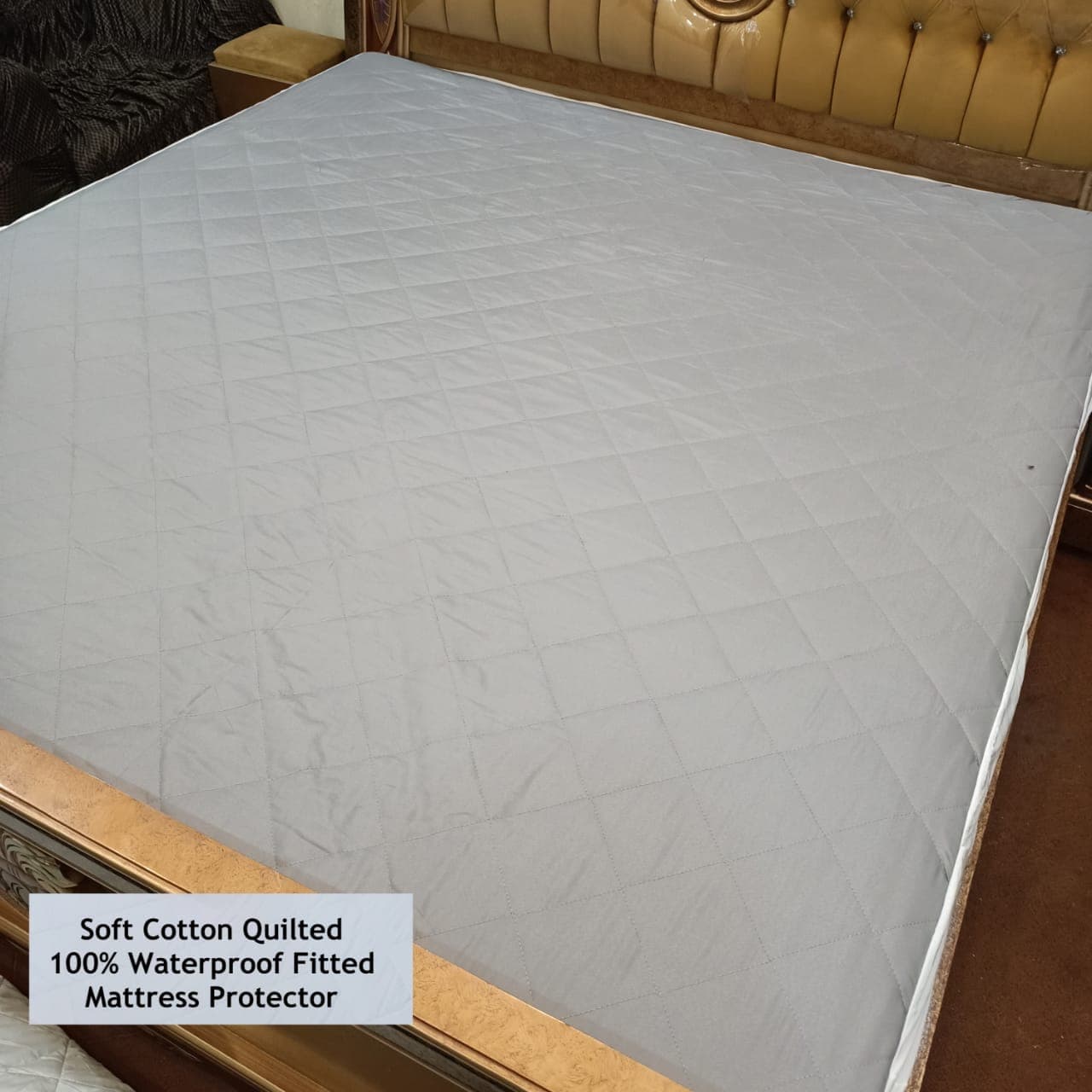 Soft Cotton Quilted Mattress Cover - Waterproof