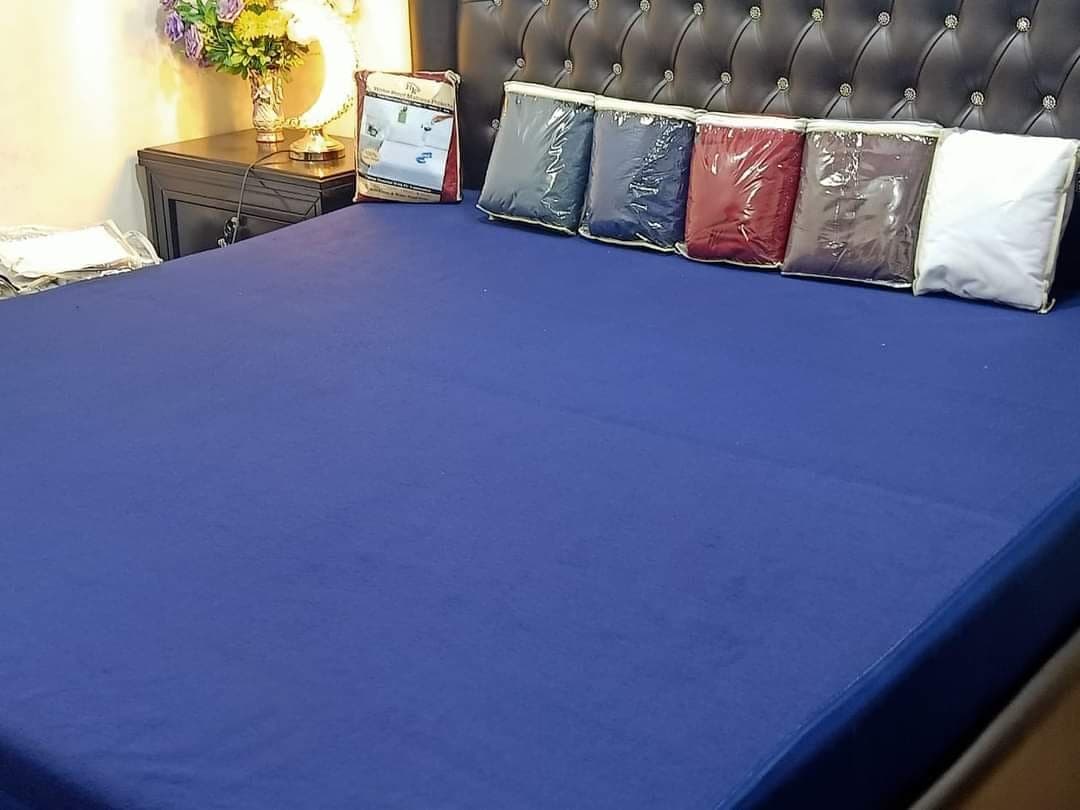 Plain Terry Mattress Cover - Waterproof