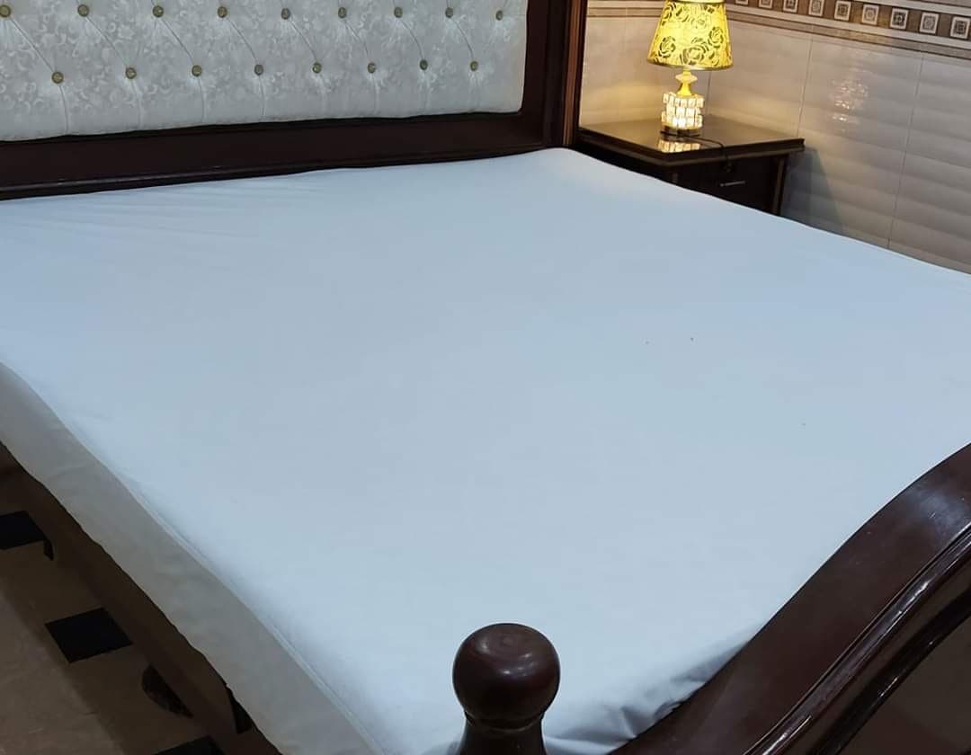 Plain Terry Mattress Cover - Waterproof